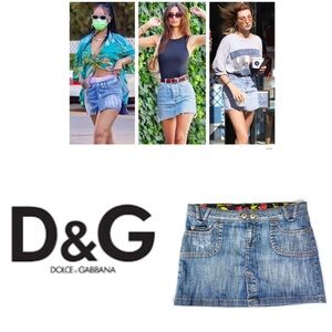 ‼️🤩WOW‼️Dolce & Gabbana Love ❤️Affair Denim Mini Skirt‼️❤️